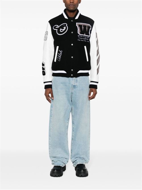 Lea Varsity Jacket OFF WHITE | OMJA122C99LEA0021010